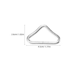 30Pcs Professional Trampoline Triangle Buckles Durable Metal Rings Silver