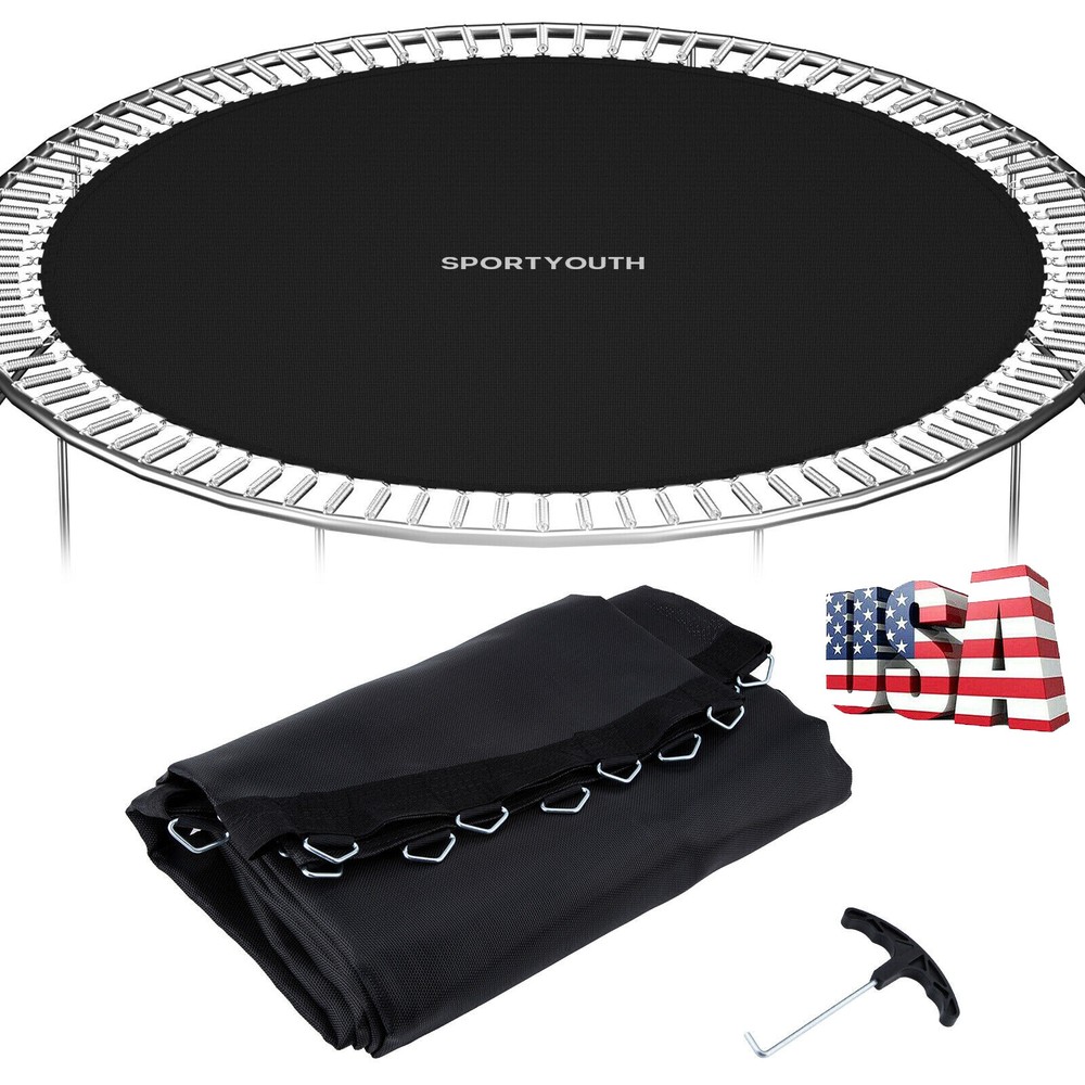 Round Trampoline Mat Replacement Fits 14/15′ Frame 72 – 96 Rings 6.5-7″ Spring M