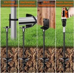 4 Pack 27 Inch Ground Anchors Heavy Duty Screw In Shed Trampoline Stake Kit Set