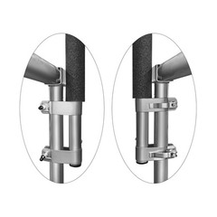 Trampoline Replacement Enclosure Poles with Clamp and Hardware Fits 1016FT St…
