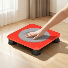 Square Trampoline with Round Mat Low-Height Kids Trampoline Shock-Absorbing