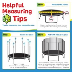 Replacement Enclosure Surround Safety NET ONLY for 14ft Frame 8 Pole Trampoline