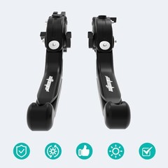 Extendable Foldable Motorcycle Brake Clutch Levers – Fits Boneville – Black