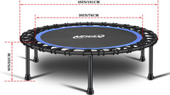 40″-48″ Silent Mini Trampoline Fitness Trampoline Bungee Rebounder Jumping Cardi