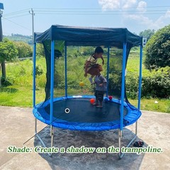 Trampoline Shade Cover Sun Roof for 8ft 10ft 12ft 14ft Round Straight Pole