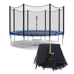 Trampoline Safety Net,4/4.6/6/8/10/12/13/14/16FT Garden 4 ft, 6 Poles Black