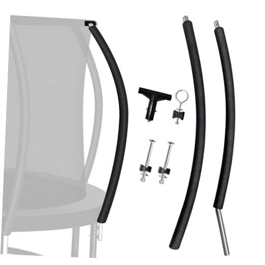 Trampoline Curved Pole Replacement, Universal Curved Enclosure Pole for 10