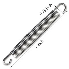yarlung 20 Pack 7 Inch Trampoline Springs with 2 T-Hooks, Stainless Steel Spring