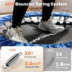 BCAN SP2 40/48″ Foldable Mini Trampoline Max Load 330Lbs/440Lbs, Fitness Rebound
