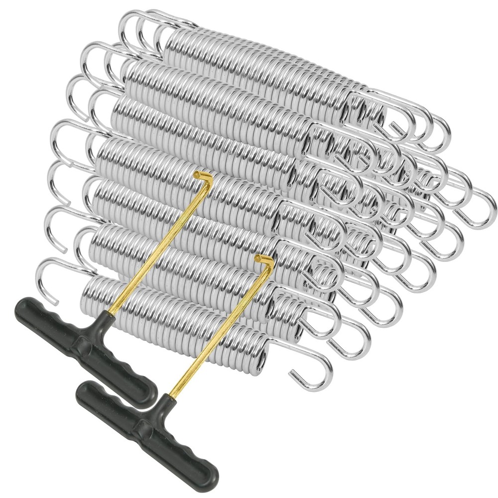 24 Pcs Trampoline Springs – 5.5in Heavy Duty Trampoline Springs with 2 T-Hook…