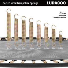 Heavy Duty Stainless Steel Trampoline Springs with Hooks & T-Hook Tool, 12-48 Pa