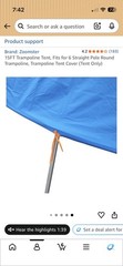 Zoomster 15ft Trampoline Tent for Kids (Tent Only)