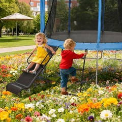 Universal Trampoline Slide 60″ * 20″ Slide with 2 Iron Plasticized Handles