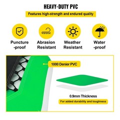 10ft Pool Lake Water Trampoline 880lb Max Weight with Ladder Green White