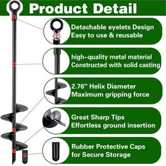 Heavy Duty Ground Anchors 18 Inch 4 Pack Screw In Trampoline Stakes Shed