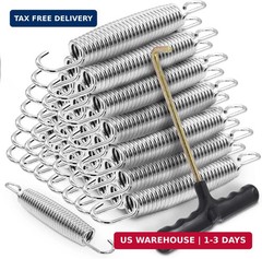 72 Pieces Trampoline Springs Replacement with T-Hook Heavy Duty Stainless Steel