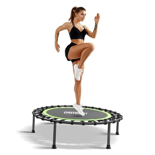 “/45” Rebounder Trampoline for Adults, Silent Mini Trampoline Indoor Green 42