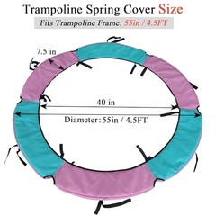 Trampoline Spring Cover,55 60 Inch Replacement 55 Inch Pink & Green Mixed Color