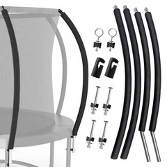 2 Sets Universal Trampoline Replacement Curved Net Pole, Curved Poles Kit for…