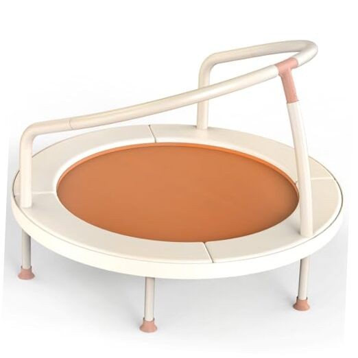LUSK 36” Kids Trampoline, Indoor Toddler Trampoline with Safety Net, 500lb
