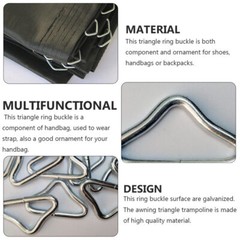 30 Pcs Trampoline Triangle 1.5 Inch Metal