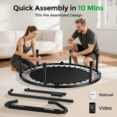 Foldable Mini Trampoline for Adults – 40″/48″ – Green