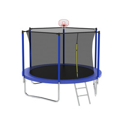 10ft Trampoline with Ladder Adults Kids Outdoor ASTM Approved Safety Trampolines