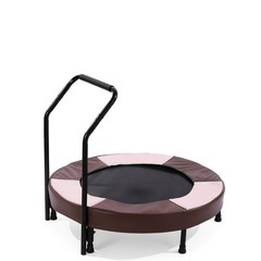 36in Foldable Bungee Toddler Trampoline w/ Handle Quiet Stable 1+Kids Indoor Toy