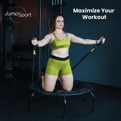 JumpSport 220 in-Home Cardio Fitness Rebounder, 39-inch | Mini Trampoline wit…