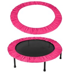 Trampolines Spring Cover 10 Holes Trampolines Replacement Cover 60″ & Rose Red