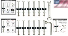 12 PCS Long Trampoline Screws and Bolts, Trampoline Bolts and Nuts, Trampolin…