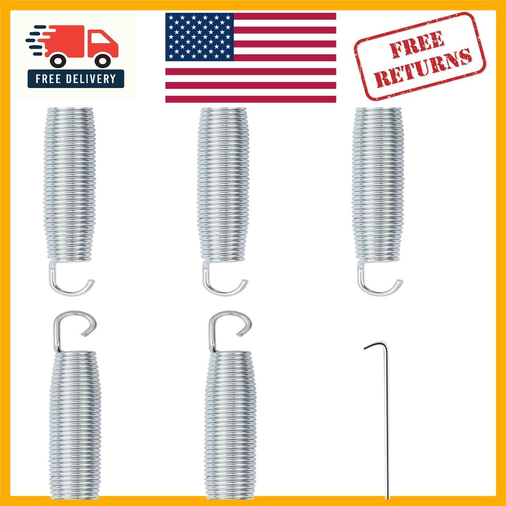 5 Pack 5.5 Inch Trampoline Stainless Steel Springs for Enhanced Bounce & Support