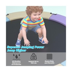 Trampoline for Kids 55inch Toddler Mini Small Trampoline Outdoor Indoor Baske…
