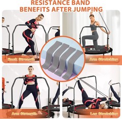 40″ Mini Flodable Spring Rebounder Trampoline Adults Small Exercise Trampoline