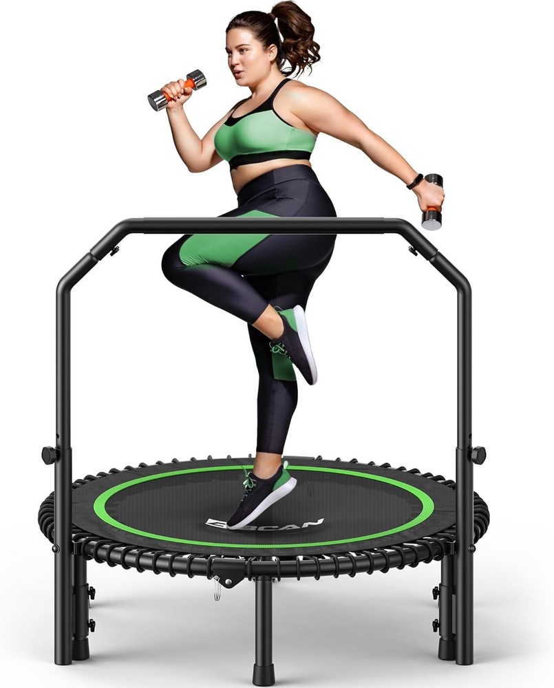 BCAN BT2 450 550LBS Mini Rebounder Trampoline with Bar
