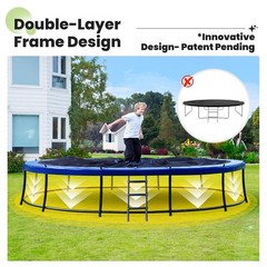 1800lb 16ft 15ft 14ft 12ft Trampoline No Gap Safety Enclosure Net Heavy Duty