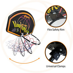 Trampoline Basketball Hoop Attachment, Basketball Hoop for Trampoline Easy to In