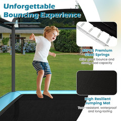 6FT Kids Trampoline with Swing, ASTM Approved Rectangle Recreational Trampoline