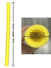 LANGXUN Trampoline Replacement 6 pcs Yellow Foam Rod