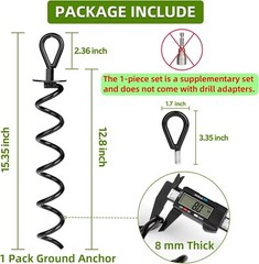 Ground Spiral Auger Stakes Suitable for Tent Trampoline