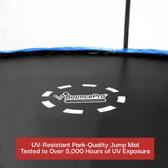 BouncePro 14ft Trampoline Meets ASTM Safety Standards, Heavy-Duty Ru