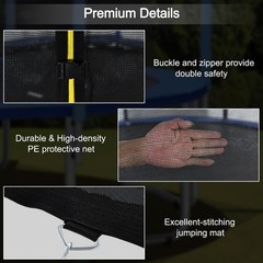 8/10/12/14/15/16′ Jumping Exercise Recreational Bounce Trampoline W/Safety Net