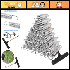 40 Pack Heavy Duty 5.5” Galvanized Steel Trampoline Springs with T Hook – Outdoo