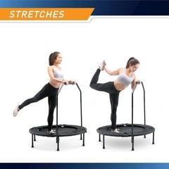 ASG-40 Black Cardio Trampoline w/ Handle – Low-Impact Home Fitness Trainer NEW