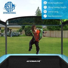 6FT Toddler Rectangle Recreational Trampoline with Swing & Enclosure Safety Net