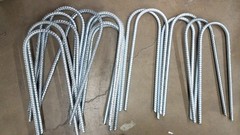 Heavy Duty U Shaped Trampoline Stakes 16 Pack 12 Inch Steel