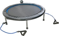 36″ Foldable Mini Trampoline Rebounder Adults W/ Smart Workout App Black