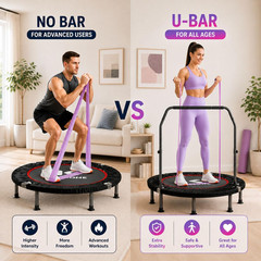 K KENSONE 40″ Mini Flodable Spring Rebounder Trampoline for Adults, Small Exerci