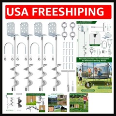 Swing Set Anchors 20″ â€“ Heavy Duty Ground Anchors Screw in with L-Brackets …
