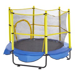VEVOR 5FT Trampoline for Kids Toddler Trampoline & Enclosure Net Basketball Hoop